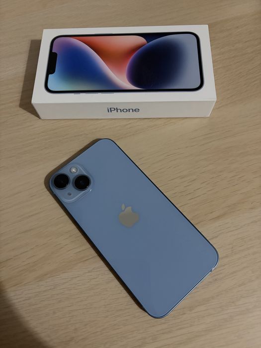 Iphone 14 128 GB niebieski + wyposazenie