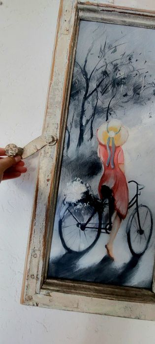 Stary ręcznie malowany obraz