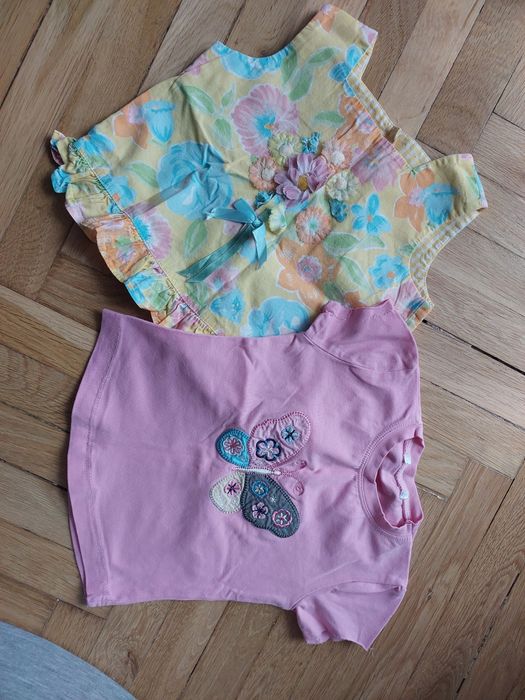 Paczka ubranek letnich dla dziewczynki rozmiar 74/80