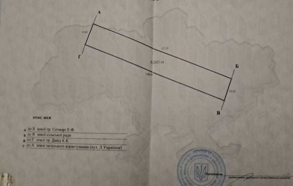 Біля термальних басейнів Косино земельна ділянка 0,24 га