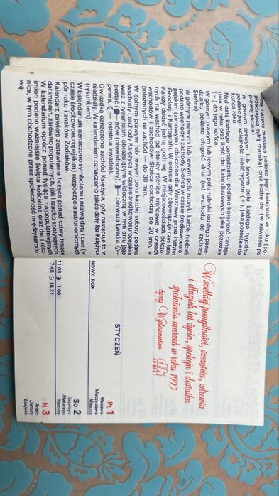 Kalendarz kieszonkowy 1993 terminarz informator oryginał PRL