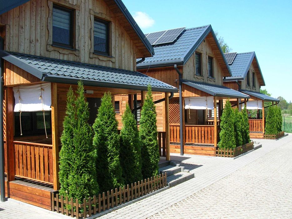 Cykady domki 6 osobowe, 7 minut do jeziora i centrum, klimatyzacja