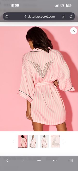 В наявності!Халат сатин Victoria’s Secret XS-S, M-L