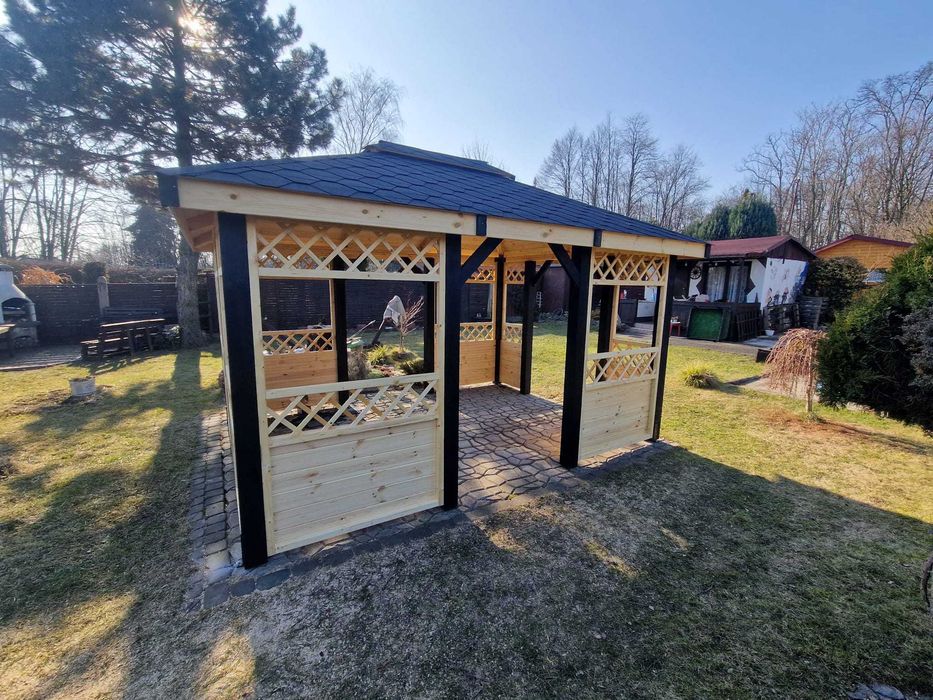 Altanka drewniana altana ogrodowa działka ogród rod 3x4m