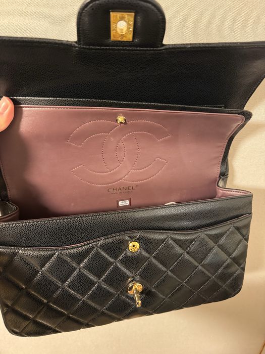 Сумка у стилі Chanel шкіра ікра