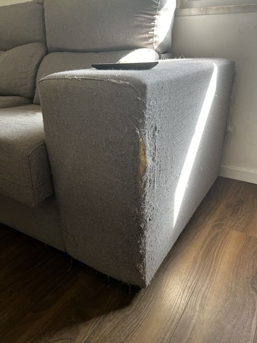 Sofá chaise long cinzento