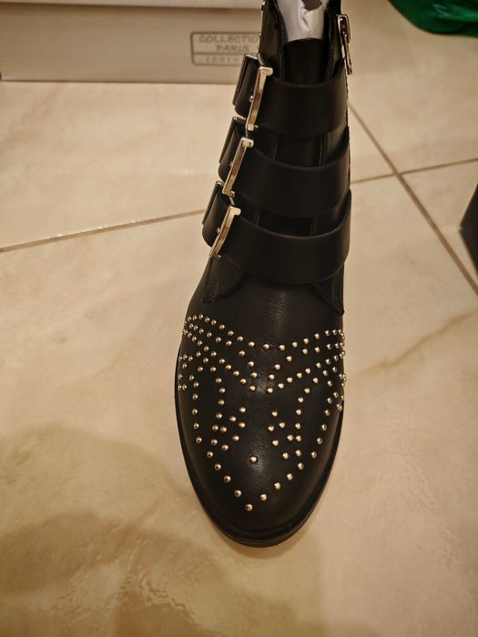 Ozdobne botki kowbojki ćwieki