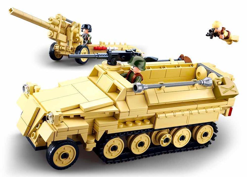 Klocki Transporter Opancerzony Hanomag Sd.Kfz. 251+Działo komp. LEGO