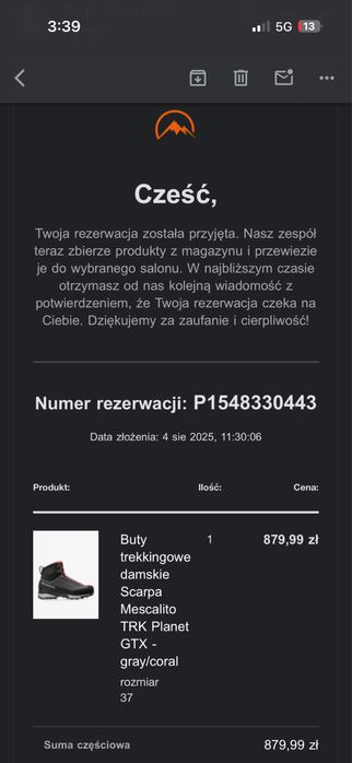 Buty trekkingowe Scarpa Mescalito TRX Planet GTX rozm 37