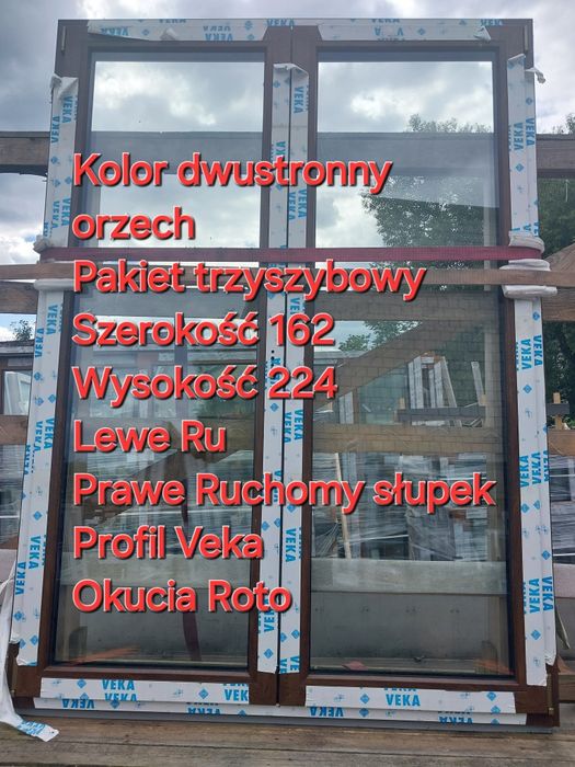 Orzech dwustronny 3 szyby 3 uszczelki Full opcja