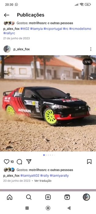 RC TT 02 rally usado em bom estado