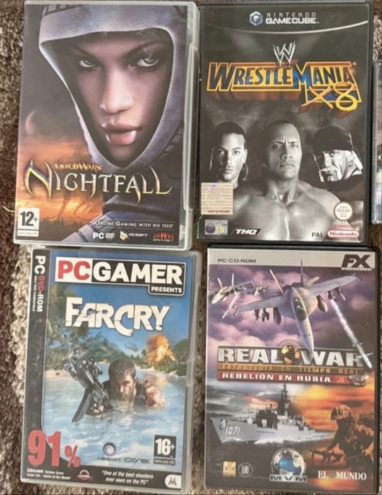 Zestaw gier PC + Nintendo GameCube –WrestleMania X8, Far Cry
