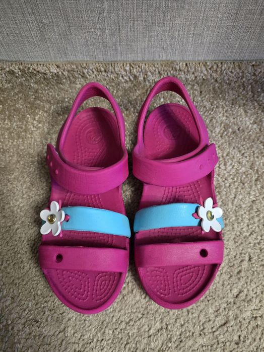 Босоножки на девочку, сандали, розовые сандалии Crocs c13, наш 30. Сандалі Crocs Keeley.