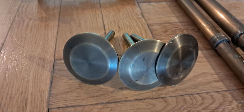 Karnisz 3 komplety mosiądz zaczepy do zasłon