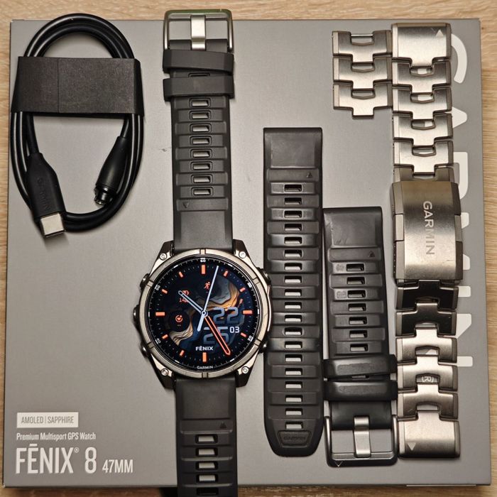 Garmin Fenix 8 – 47 mm AMOLED Sapphire Titanium