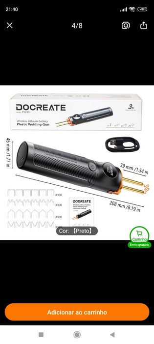 Pistola colar plástico