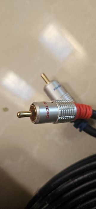 Kabel przewód 10m  RCA 2x czincz solidny gruby
