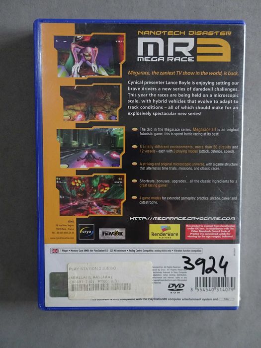 Jogo Playstation 2 - PS2 - Mega Race 3 MR3 Nanotech Disaster