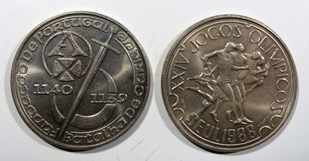 Moedas Republica Portuguesa - As duas moedas Comemorativas de 250$ em Cupro-Niquel  NOVAS