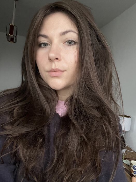 Topper 18” bardzo długi, włosy naturalne naturalny brąz