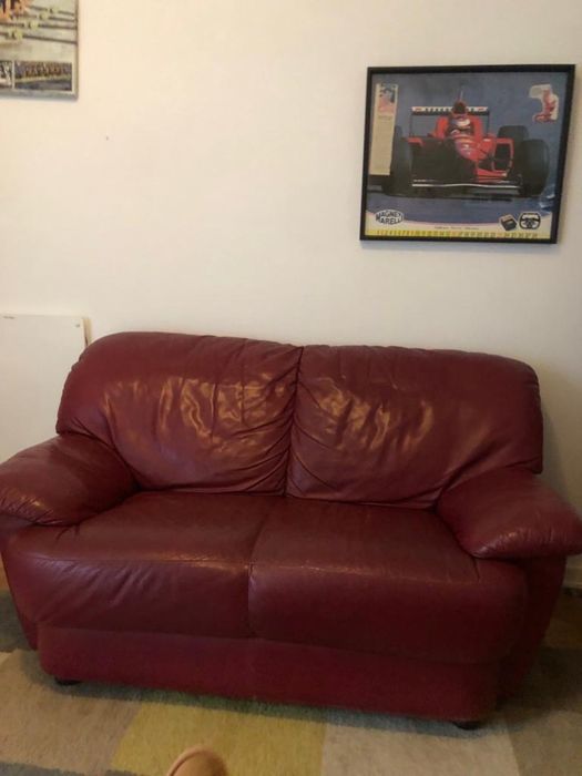 Sofá italiano de pele 2 lugares