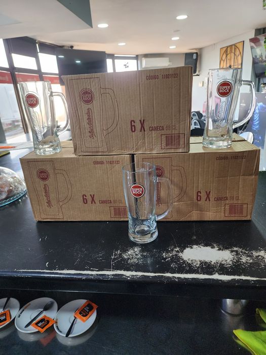 Canecas Super Bock 50cl – Novas Caixa Com 6 Unidades