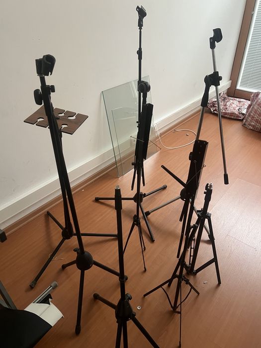 Conjunto de Suportes de Microfone e Acessórios de Palco