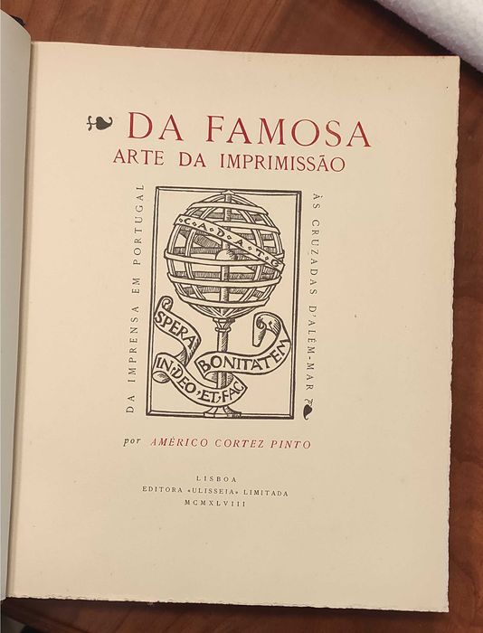 Da Famosa Arte da Impressão. Américo Cortez Pinto