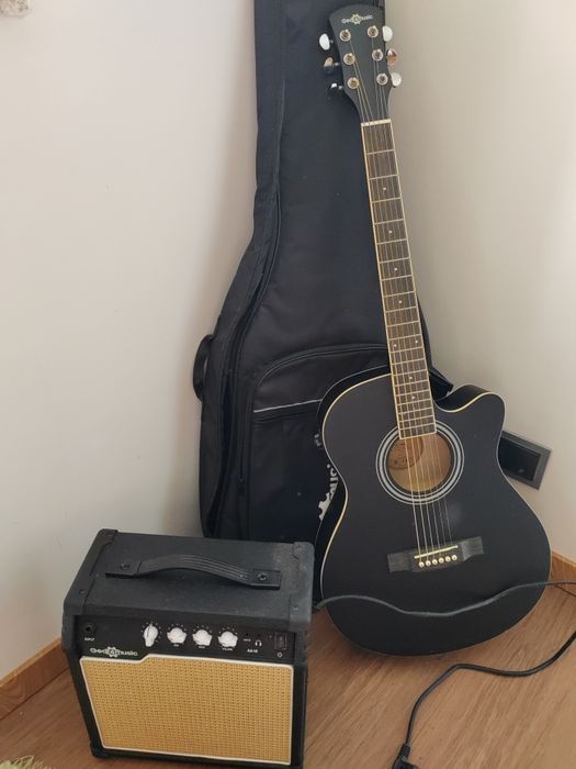 Kit Guitarra 6 cordas quase nova