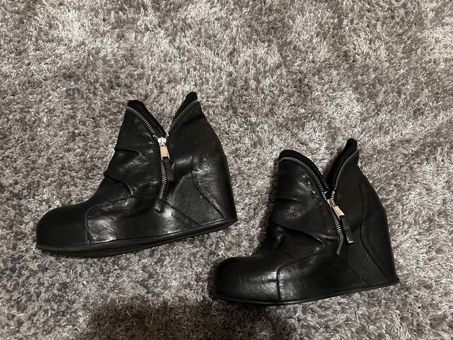 Skorzane wloskie botki roz 40 /39,5 , koturny 7cm ,piekne i elegantne