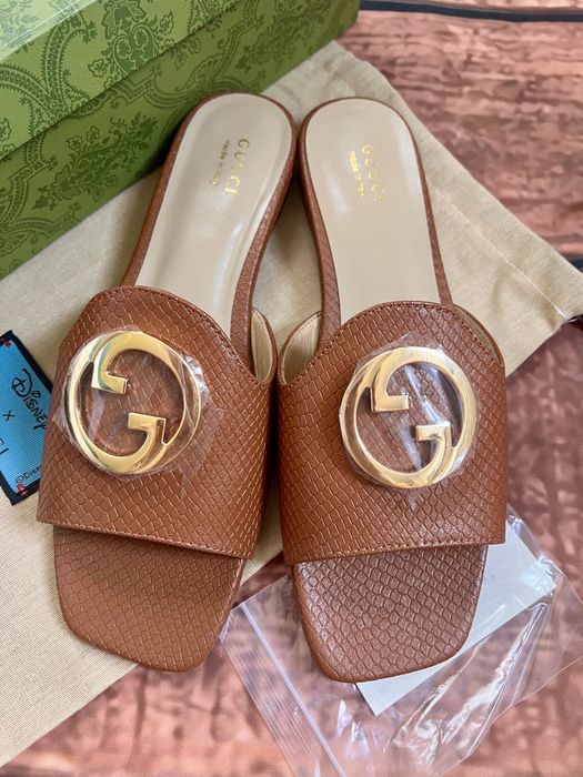 Klapki Gucci 40 skora naturalna nowe unikat