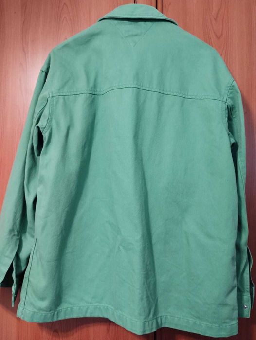 Kurtka jeansowa Tommy Jeans zielona męska