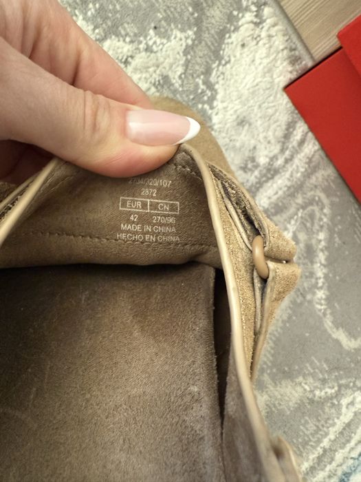 Сабо zara замша клоги