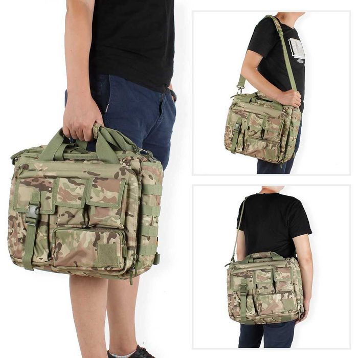 Велика дорожня тактична сумка для документів і ноутбука 15.6 KT6003602