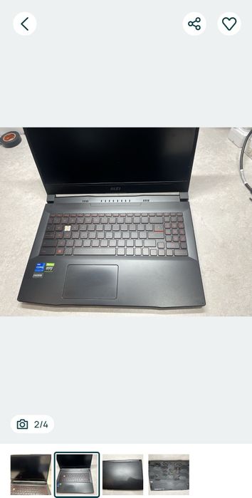 Msi gf66 на розборку i7 12700 rtx 3060