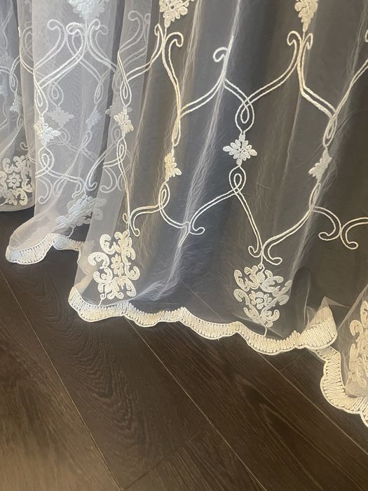Распродажа! Тюль, Французская сетка с вышивкой корд