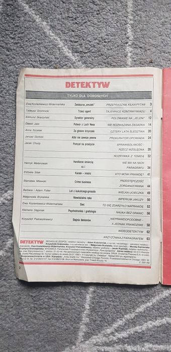 Detektyw gazeta z 92 roku