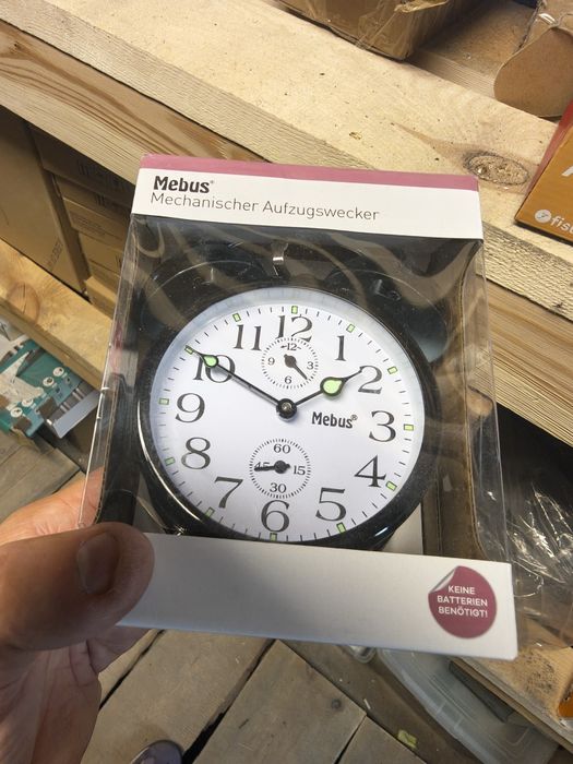 Budzik mechaniczny Mebus klasyczny retro bez baterii z dzwonkami
