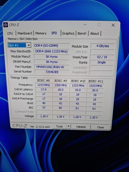 ddr4 2666 4gb skhynix