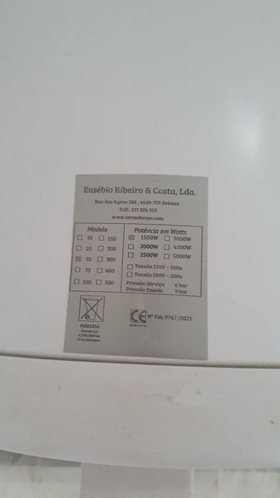 Cilindro termoacumulador  Termobrasa