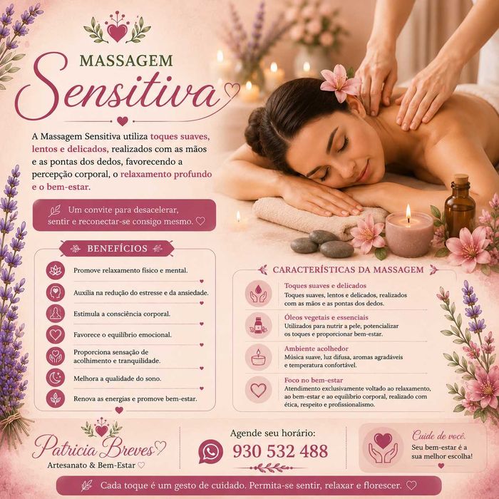 Massagem, sensitiva, relaxante depilação ,cone hindu
