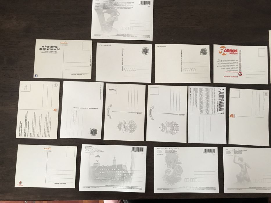 20 x postais de vários tipos