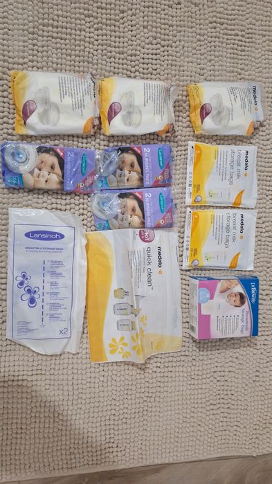 Woreczki na mleko Medela Dr Brown's i wkładki laktacyjne