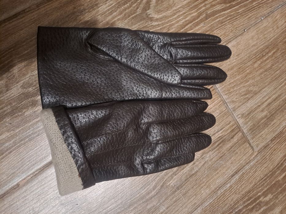 Рукавиці нові  шкіра , коричневі