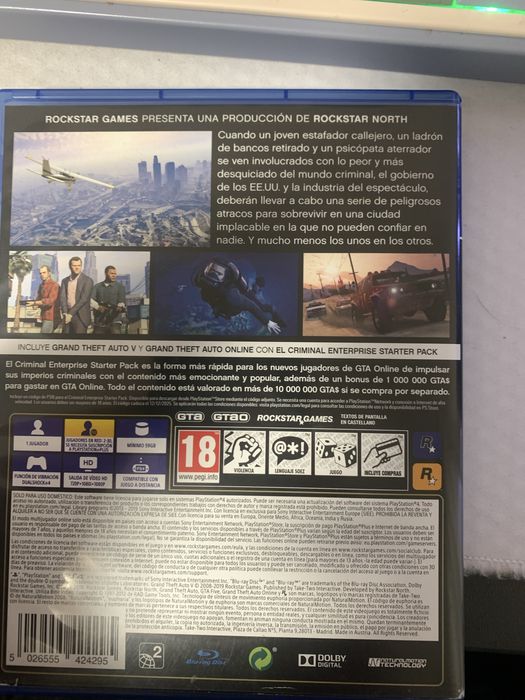 Диск Grand Theft Auto 5 Premium edition пс4
