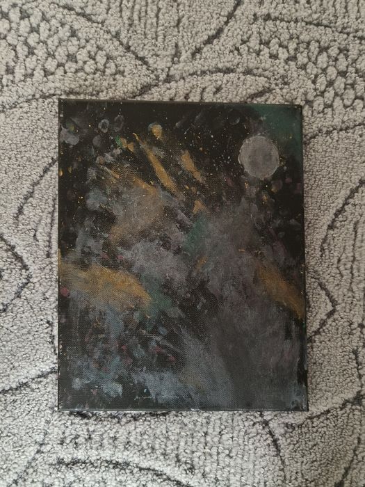 Wszechświat obraz ręcznie malowany