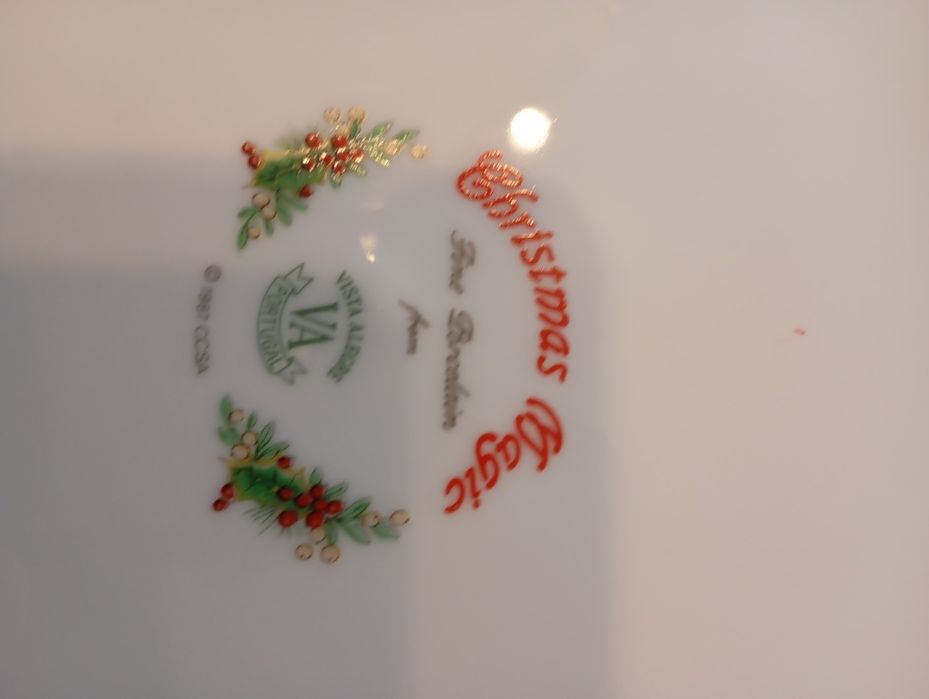 Prato em porcelana de natal Coleção Vista Alegre