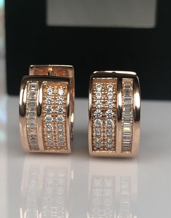 Sif Jakobs Креолы, сережки позолота, цирконій.