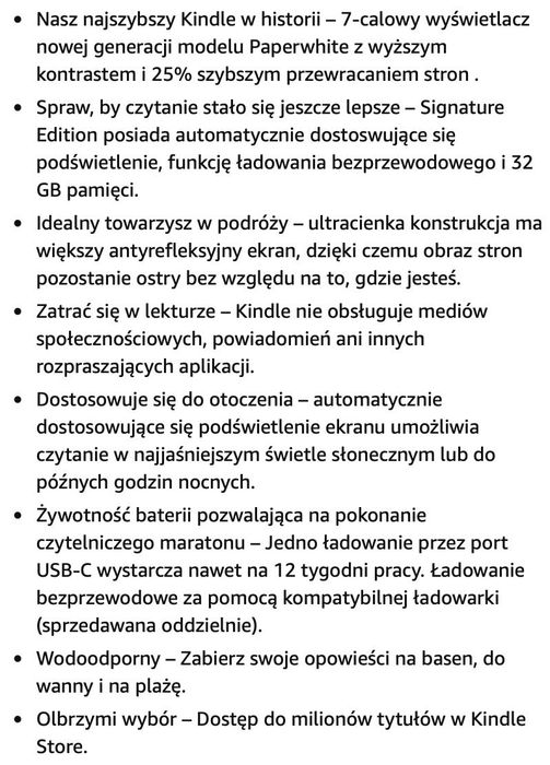 Amazon Kindle Paperwhite Signature Edition różowy 32 Gb
