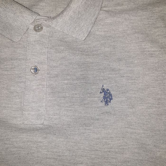 Ussn polo ralph lauren поло футболка чоловіча сіра